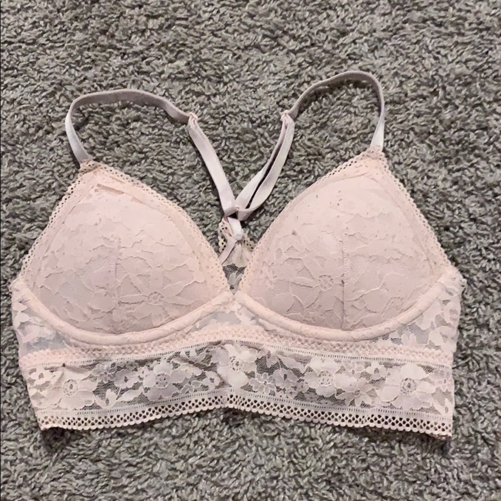 Worn once! Baby pink bralette !